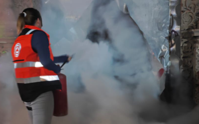 MUJERES DE PROTECCIÓN CIVIL RESGUARDAN MARCHA 8M EN SLP