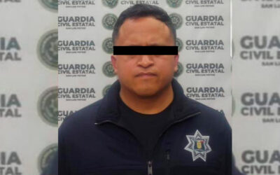 DETIENEN A DIRECTOR DE SEGURIDAD PÚBLICA DE MATEHUALA CON DROGA EN PATRULLA OFICIAL