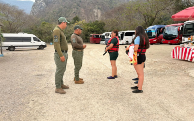 SEGURIDAD Y VIGILANCIA EN PARAJES TURÍSTICOS DE LA HUASTECA DURANTE SEMANA DE PASCUA