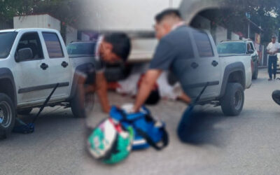 OTRA VEZ LA MOTO: JOVEN GRAVEMENTE HERIDO TRAS ACCIDENTE EN CIUDAD VALLES
