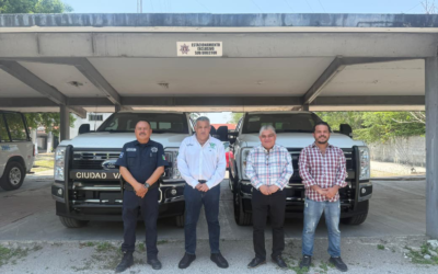 ENTREGAN DOS UNIDADES BLINDADAS A SEGURIDAD PÚBLICA MUNICIPAL EN CIUDAD VALLES
