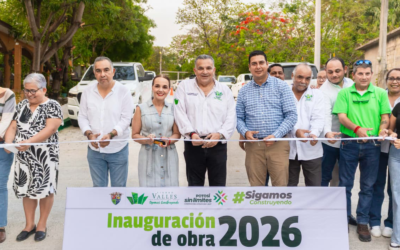 INAUGURAN PAVIMENTACIÓN DE CALLE EN LA PIMIENTA EN CIUDAD VALLES