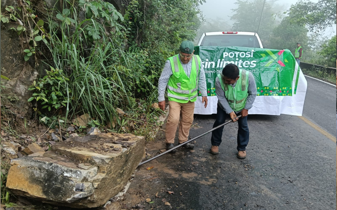 HUASTECA: SUPERVISAN CAMINOS AFECTADOS POR LAS LLUVIAS