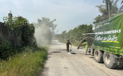 AXTLA DE TERRAZAS RECIBE TRABAJOS CARRETEROS EN TRAMO A XOLOCO