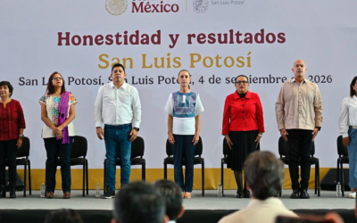 SHEINBAUM PRESENTA INFORME ANTE 21 MIL ASISTENTES EN SAN LUIS POTOSÍ