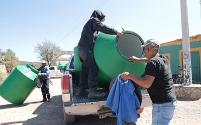 ENTREGAN CISTERNAS A FAMILIAS DE SEIS MUNICIPIOS DEL ALTIPLANO POTOSINO